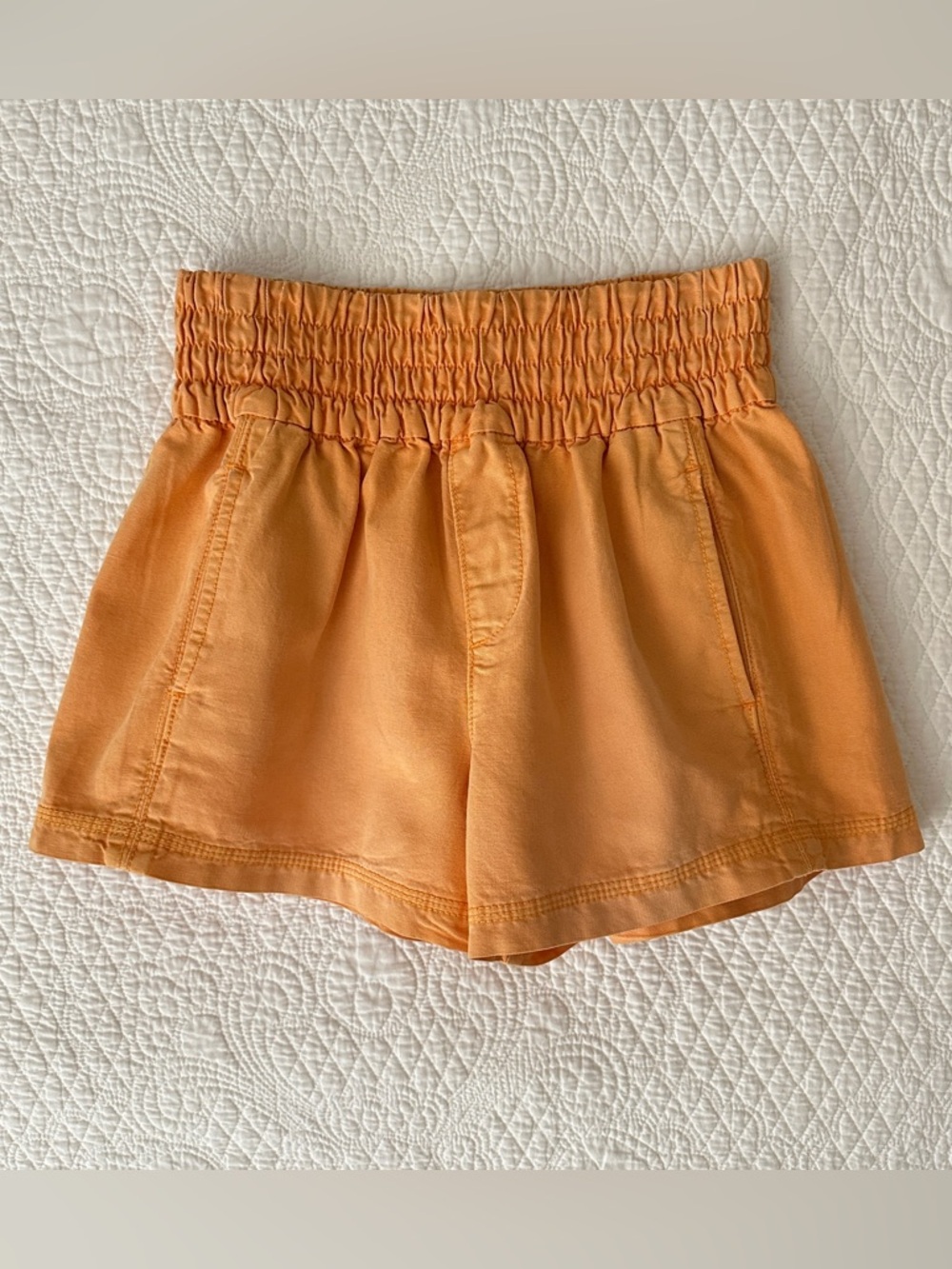 NWT Aerie Babewatch High Waisted Pull On Shorts Orange XS - Picture 11 of 12